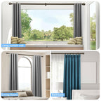 AMZSEVEN Curtain Rods for Windows 16 to 150 Inches, Curtain Rod Max Adjustable