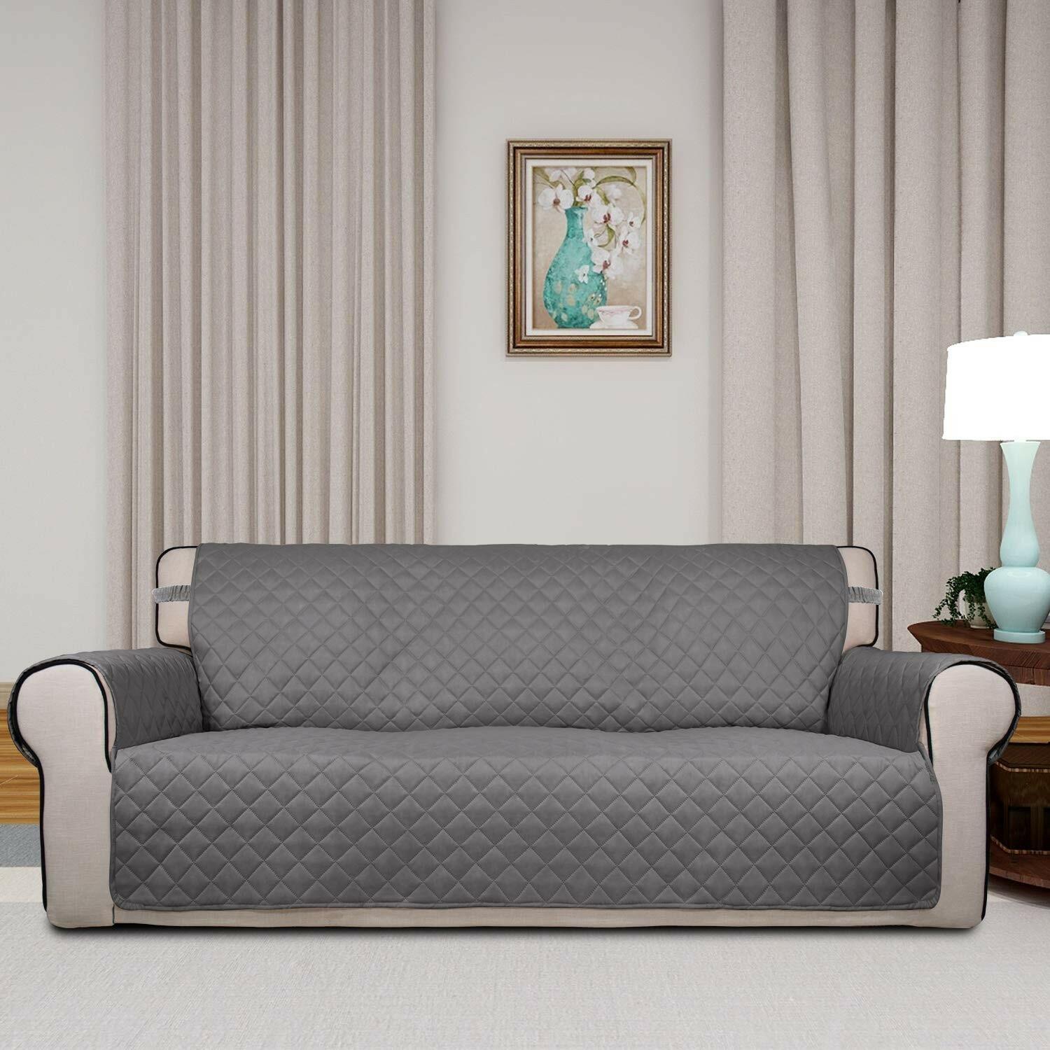 PureFit Reversible Quilted Sofa Cover, Water Resistant Slipcover Furniture