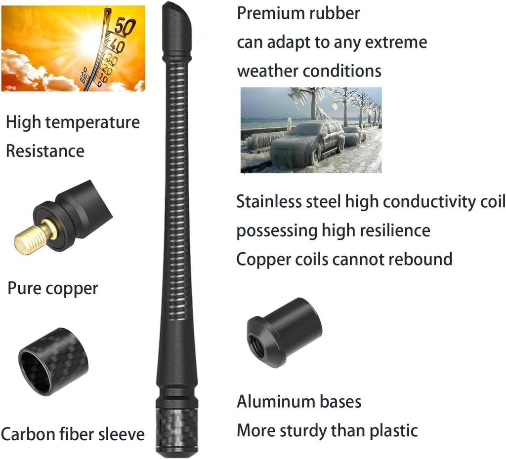 VAGMI 7 Inch Antenna Compatible with Jeep Wrangler Gladiator JK JKU JL JLU TJ