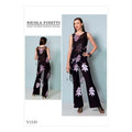 Vogue Patterns V1539 Misses' Banded, Asymmetrical-Hem Tunic and Flared-Leg