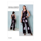 Vogue Patterns V1539 Misses' Banded, Asymmetrical-Hem Tunic and Flared-Leg