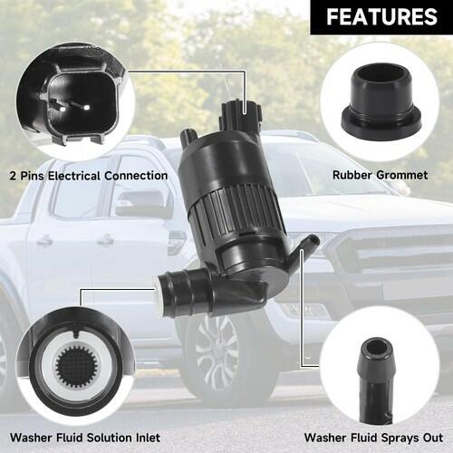 Windshield Washer Pump with Grommet for Ford Taurus/Fusion/Ranger for Ford F-150