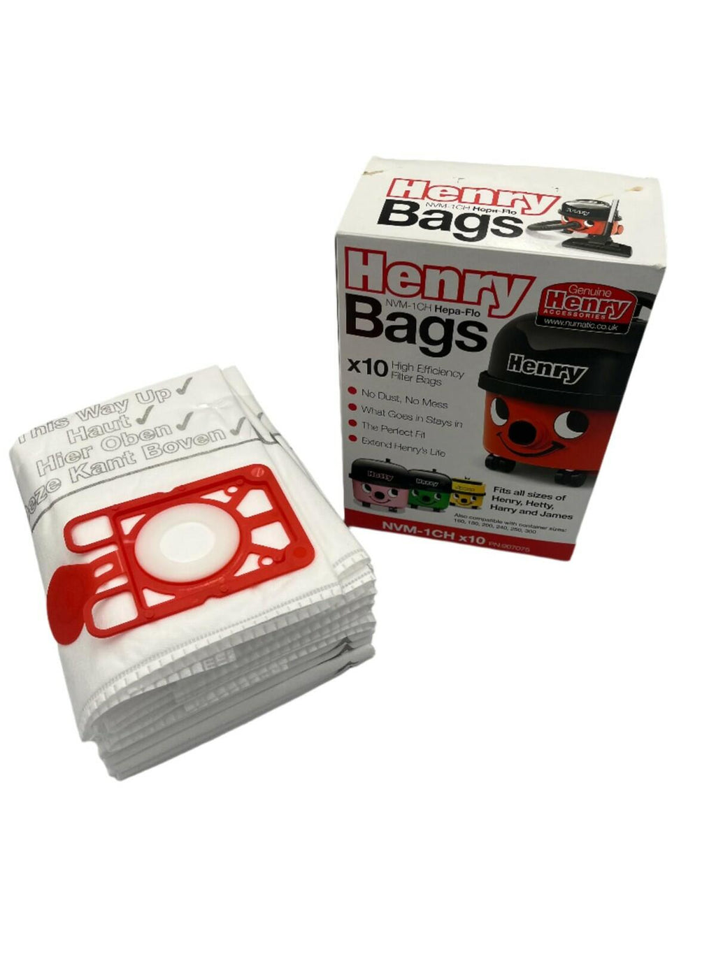 Pack of 10 Numatic NVM-1CH Numatic Henry and James Cleaner Bags