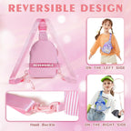 QLOVEA Little Girls Sling Bag, Small Belt Bags for Girl, Easter Gifts for Kids