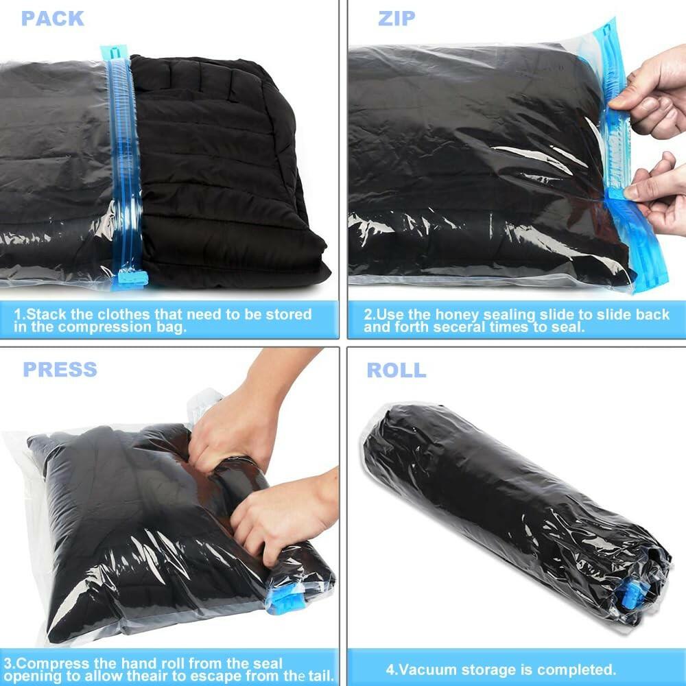 ALMING Compression Bags - Travel Essentials - 12 Pack Space Saver Bags - No