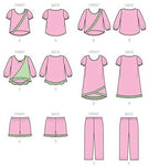 McCall's Patterns M7278 Children's/Girls' Tops, Dress, Shorts and Pants, Size