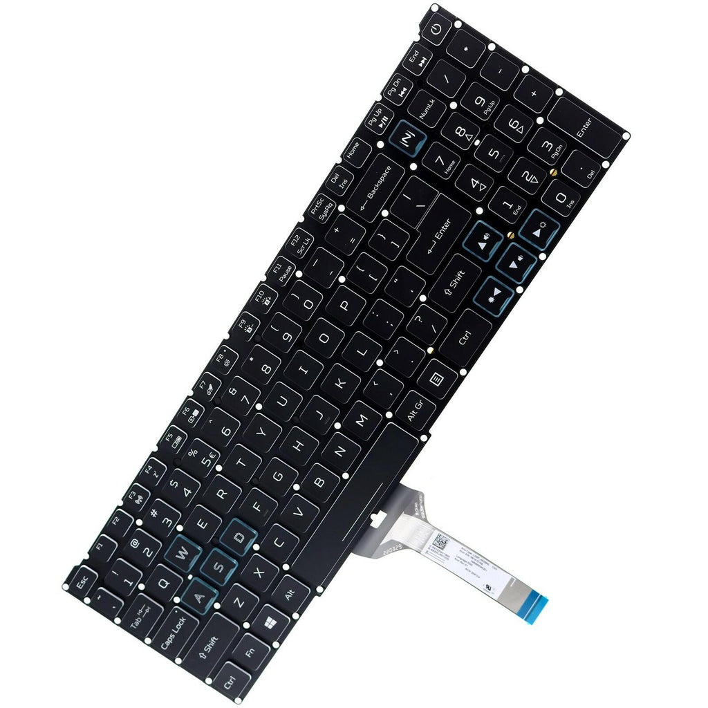 Deal4GO White Letter RGB Colorful Backlit Keyboard Replacement for Acer AN515-57