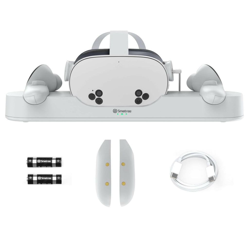 Smatree Charging Dock Compatible for Meta Quest 3S/Quest 3,Charge Controllers
