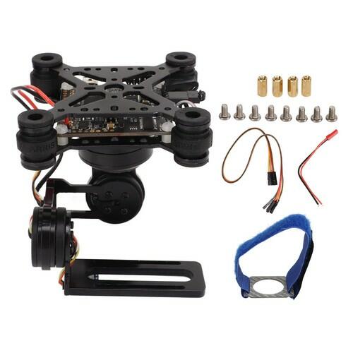 Halearo Brushless 3 Axes Camera Stabilizer Lightweight CNC Aluminum Alloy for FPV Cameras Ultra Stable Construction Black