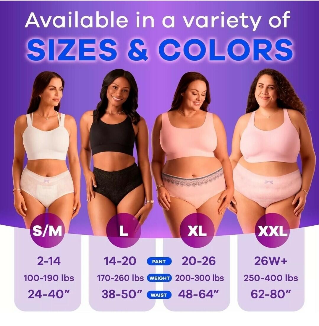 84 Count Always Discreet Incontinence Underwear for Women Small/Medium Maximum