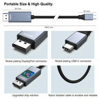 BENFEI USB-C to DisplayPort 3 Feet Cable(8K@60Hz 4K@144Hz), USB Type-C to