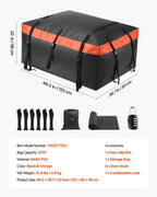 VEVOR Car Rooftop Cargo Carrier Bag, 23 Cubic Feet Roof Cargo Carrier, Heavy