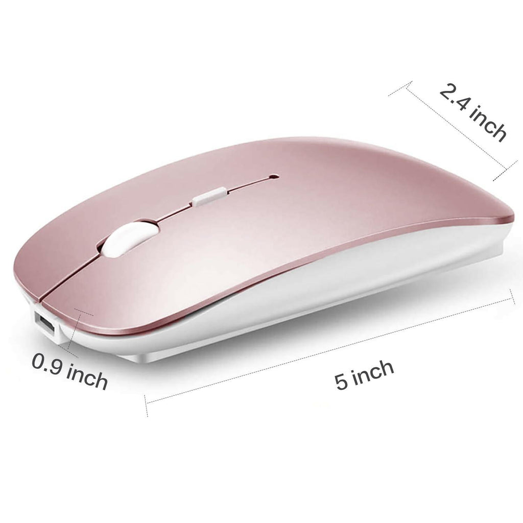 PEIBO Bluetooth 5.2 Mouse, Rechargeable Wireless Mouse for MacBook, iPad Pro,