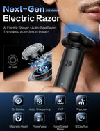 eboboin Electric Razor for Men, Men's Electric Shaver, 3-Blade Rotary Shaving
