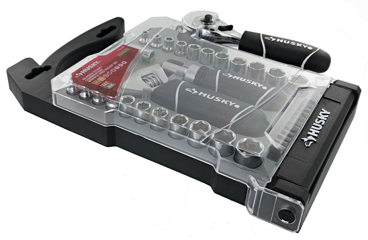 Husky Stubby Wrench and Socket Set (46-Piece)-H46PCSTS