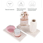 NiuYichee 2 PCS Water Absorbent diatomite Coasters, 8.3" x 4" Water Absorbing