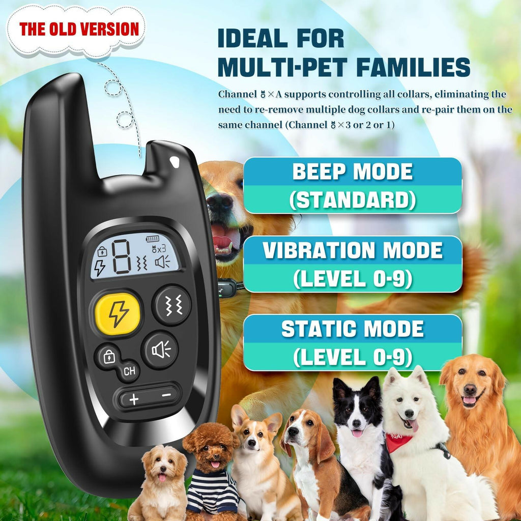 Dog Shock Collar with Remote Control- [Newly Upgraded] Dog Training Collar for