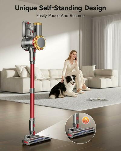 AIPOWAY Cordless Vacuum Cleaner 580W 50Kpa Vacuum Cleaners for Home, 65 Mins