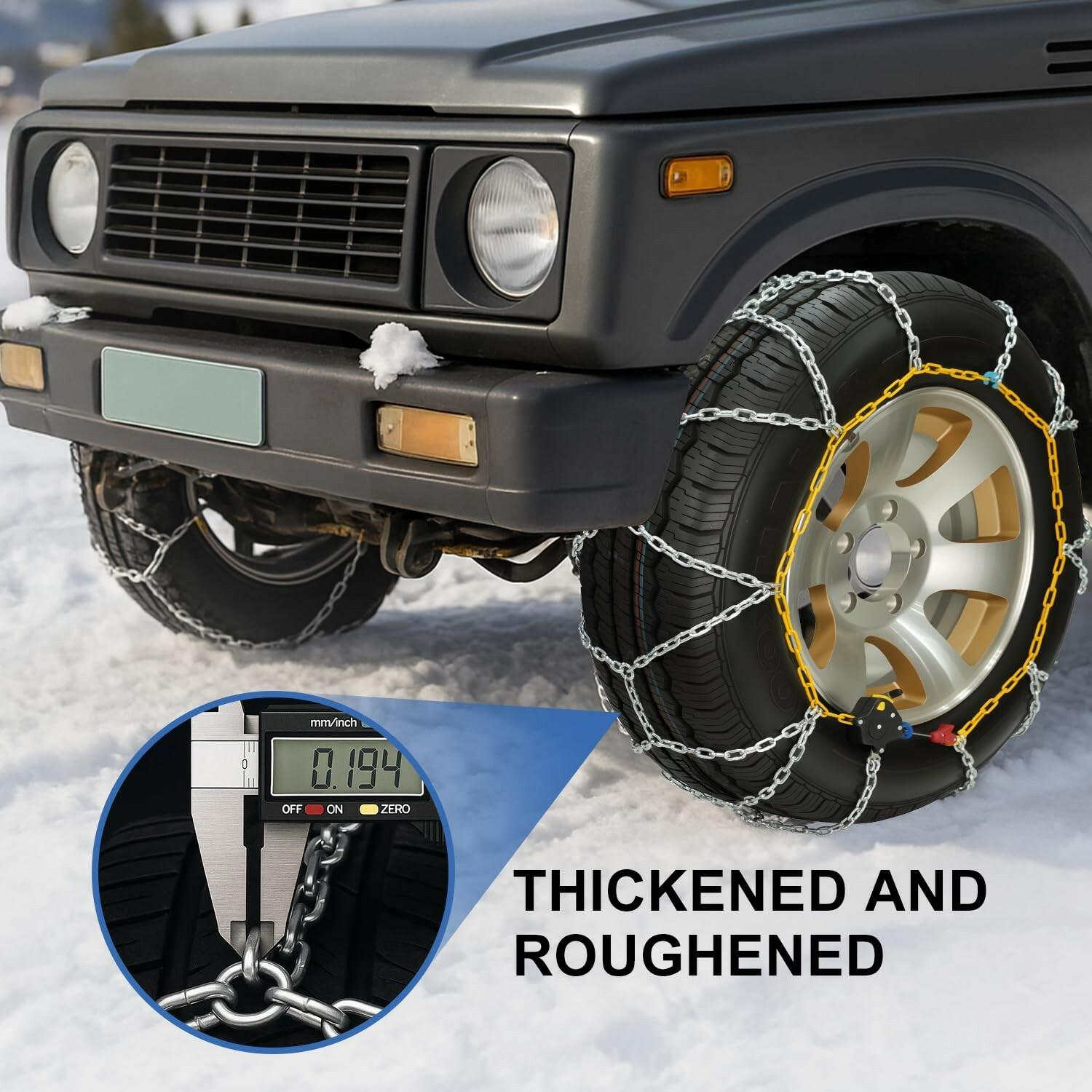 Auto Snow Chains Tire Chains For Cars Suv Pickup Trucks - Tightening 1Min Quick