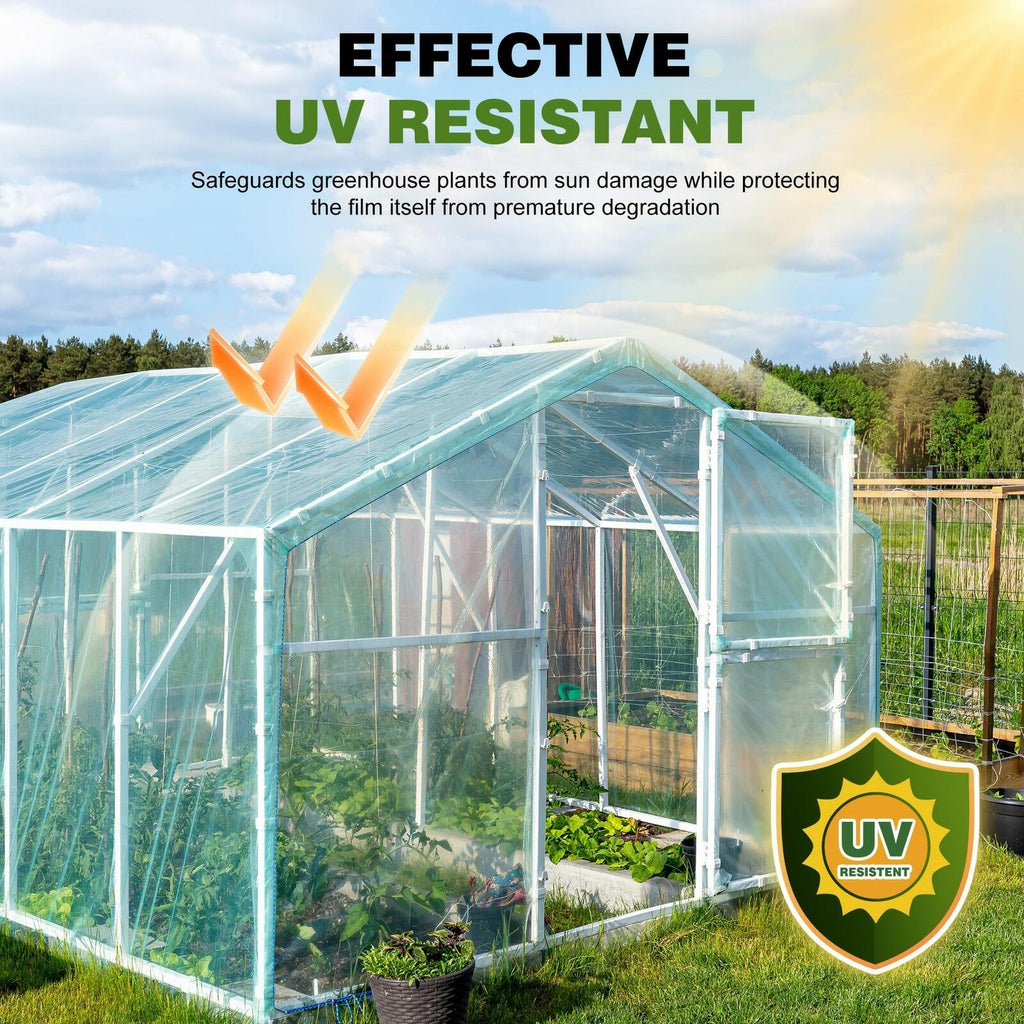 PROMORE 6 Mil Plastic Sheeting 10x25 FT Clear, Greenhouse Plastic Sheeting Heavy