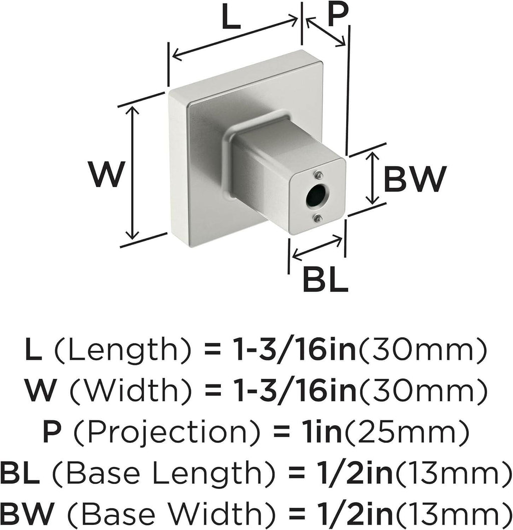 9 Pack Amerock | Cabinet Knob | Satin Nickel | 1-3/16 inch (30 mm) Length |