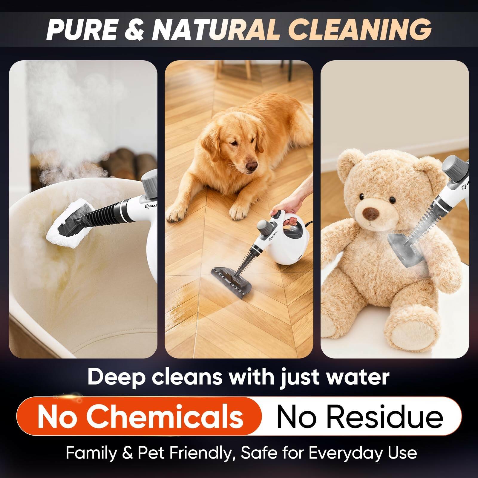SakerPlus Steam Disinfection Cleaner, Handheld Pressurized Natural Steam Cleaner