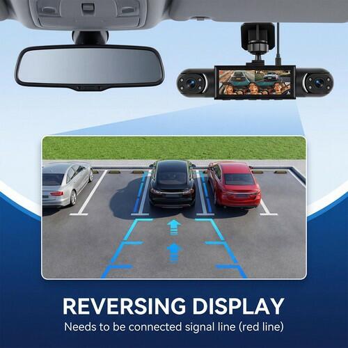 Orderich 4 Channel 360° Dash Camera Front and Rear Inside Left Right, 3.16 Inch