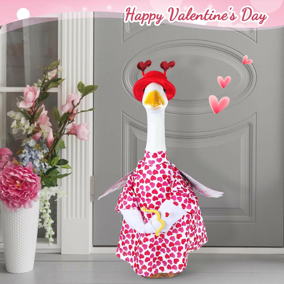 Cutecrop Valentine Porch Goose Outfits for 23" High Cement or Plastic Patriotic