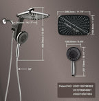 High Pressure Rain Shower Head: Upgrade Shower Heads with Handheld Spray Combo