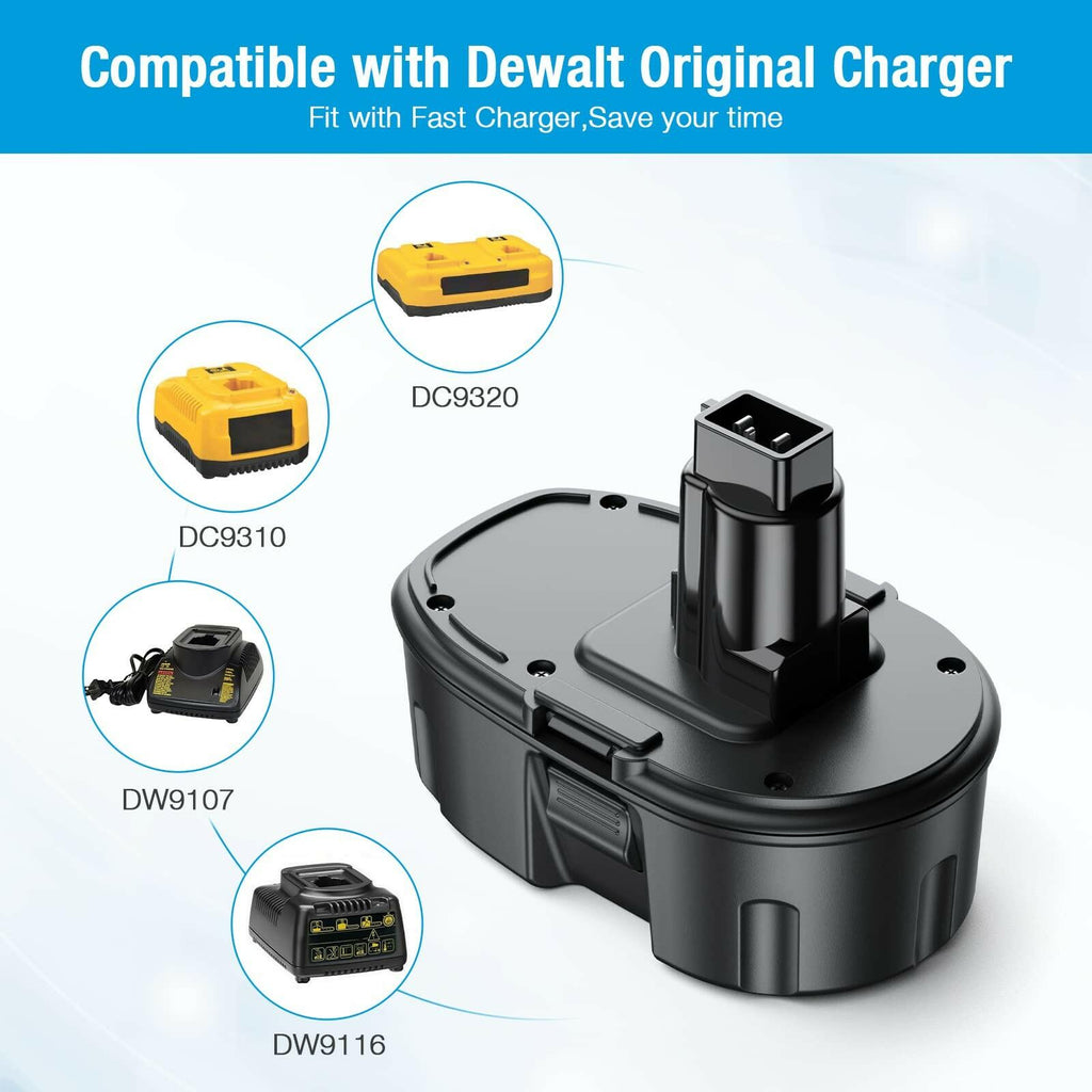 UTRBATT 18V 4500mAh DC9096 DC9098 Replacement Battery Compatible with Dewalt 18