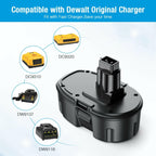 UTRBATT 18V 4500mAh DC9096 DC9098 Replacement Battery Compatible with Dewalt 18