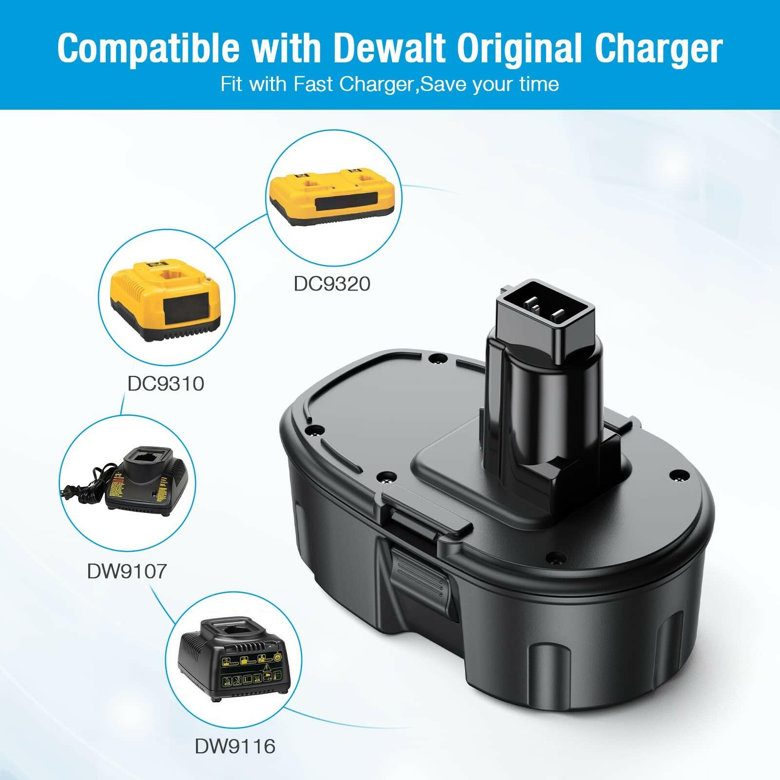 UTRBATT 18V 4500mAh DC9096 DC9098 Replacement Battery Compatible with Dewalt 18