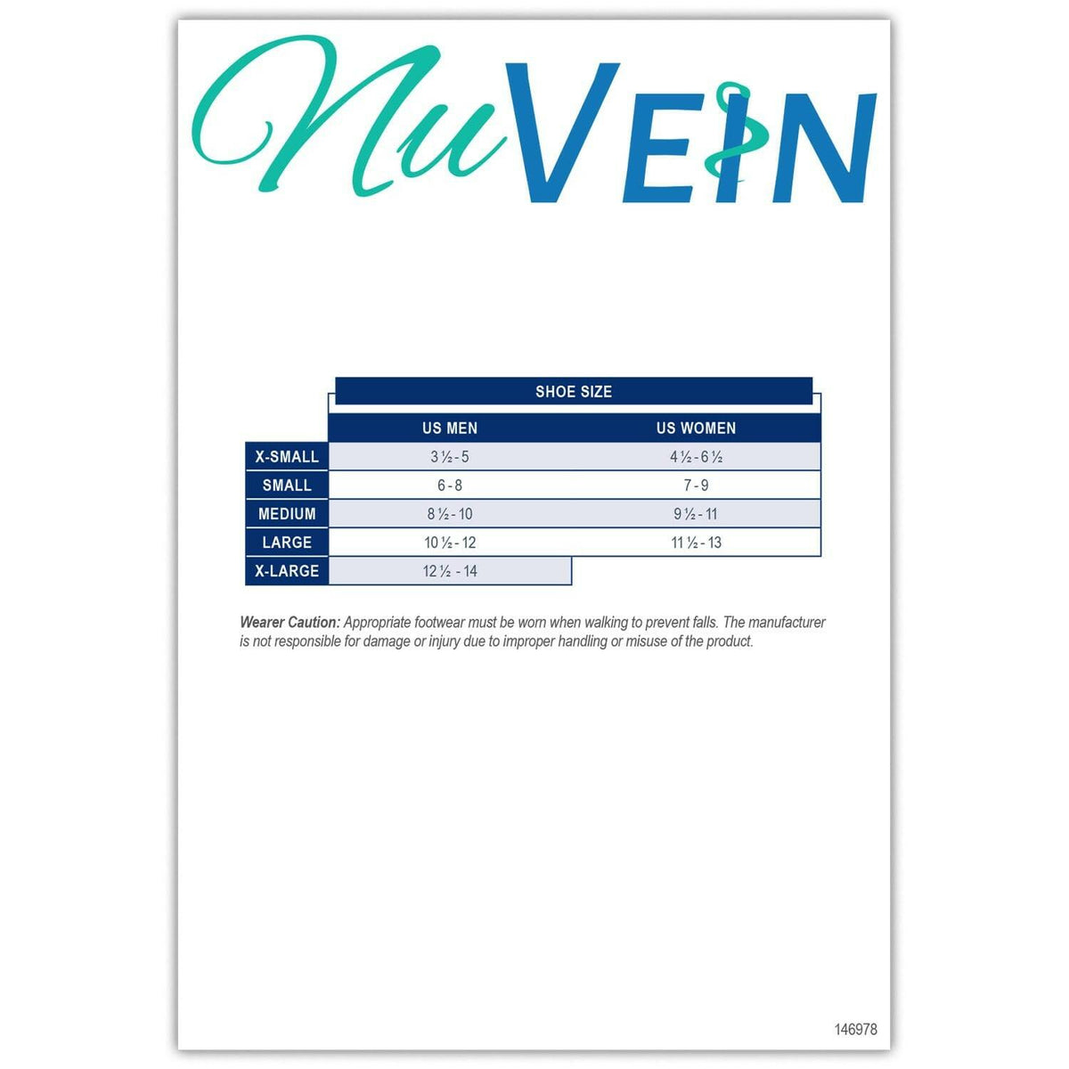 NuVein Compression Socks, 8-15 mmHg Support for Men, Padded Cushion Foot, Knee