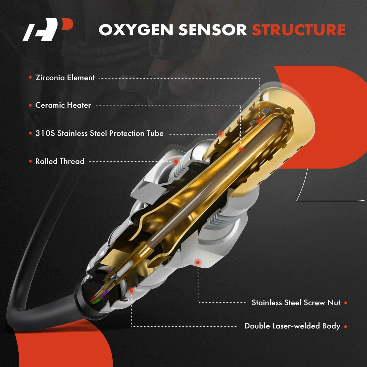 A-Premium O2 Oxygen Sensor, Compatible with Toyota