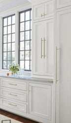 Amerock | Cabinet Pull | Golden Champagne | 5-1/16 inch (128 mm) Center to
