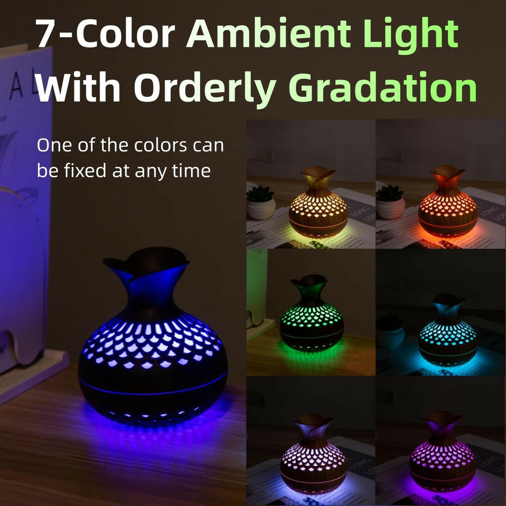Colorful Cool Mini Humidifier, Flower Shape USB Personal Desktop Humidifier for