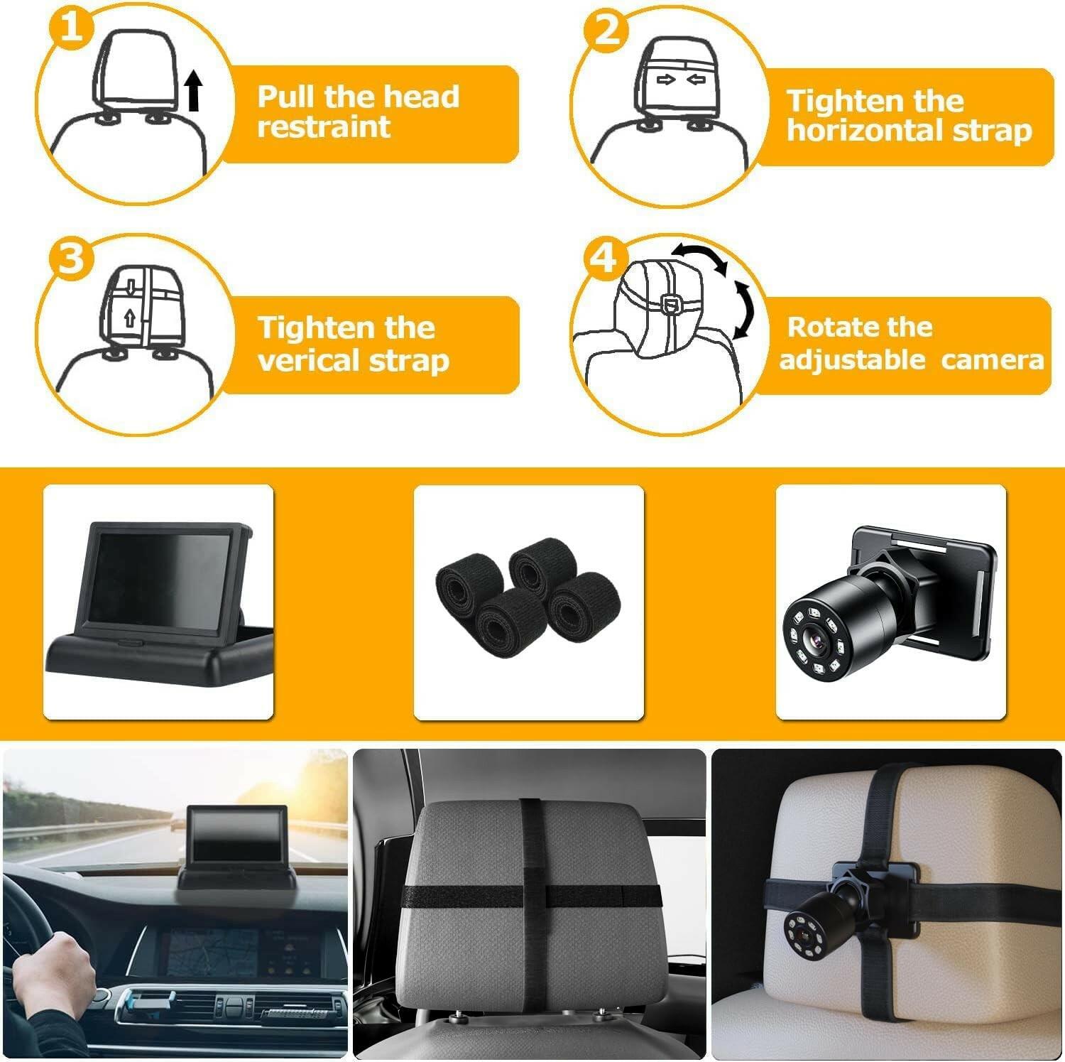 Itomoro Baby Car Mirror, View Infant in Rear Facing Seat with Wide Crystal Clear