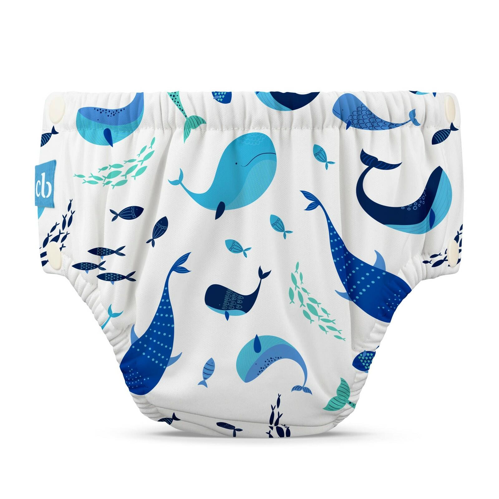 Charlie Banana Reusable Swim Diaper, XS Washable, with Easy On and Off Snaps for