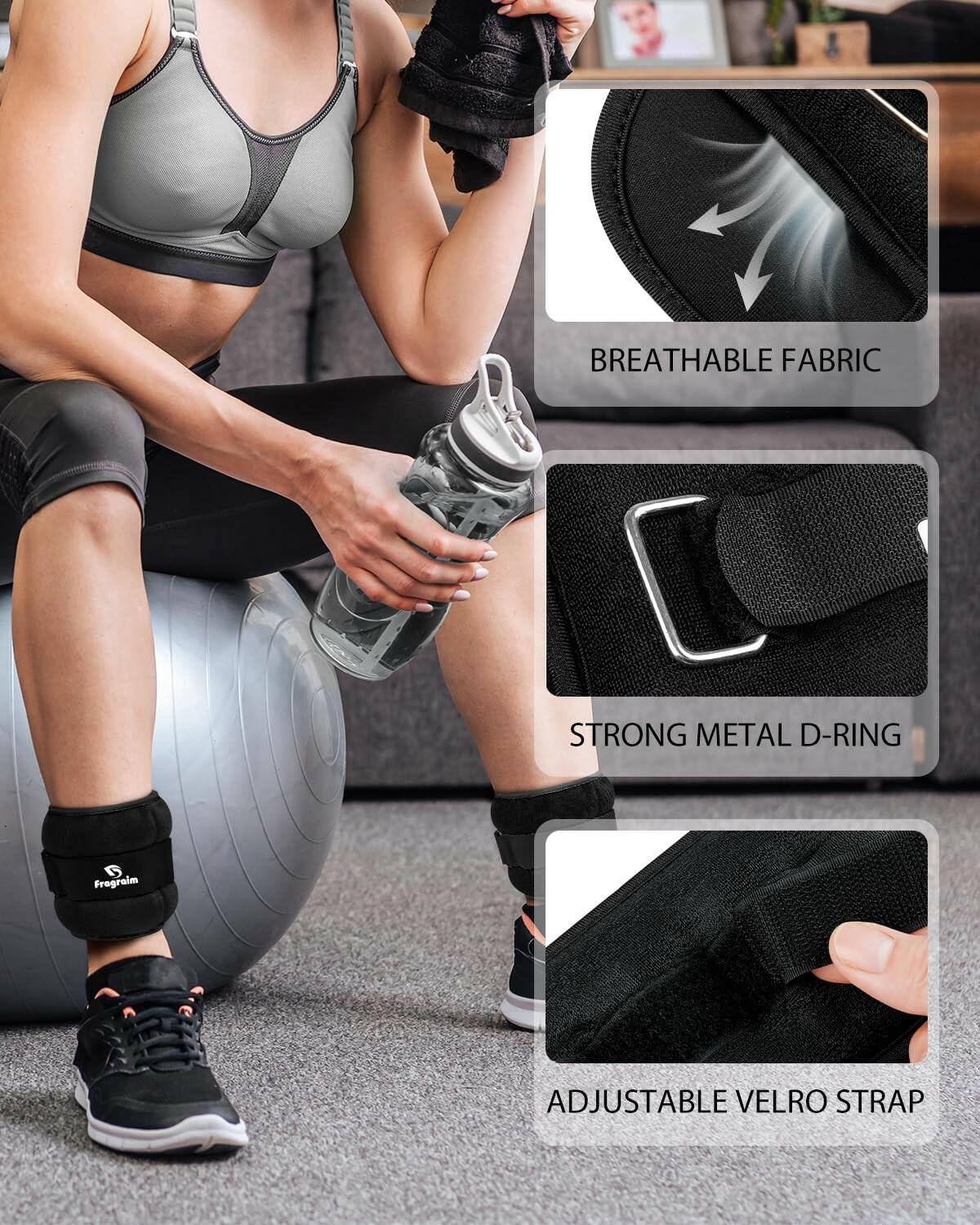 Ankle Weights, 1.5 Lbs X 2 Wrist Leg Arm Weights for Women and Men, Comfortable