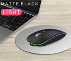 TENMOS Wireless Bluetooth Mouse, LED Slim (Bluetooth 5.1/5.0 + USB) 2.4GHz