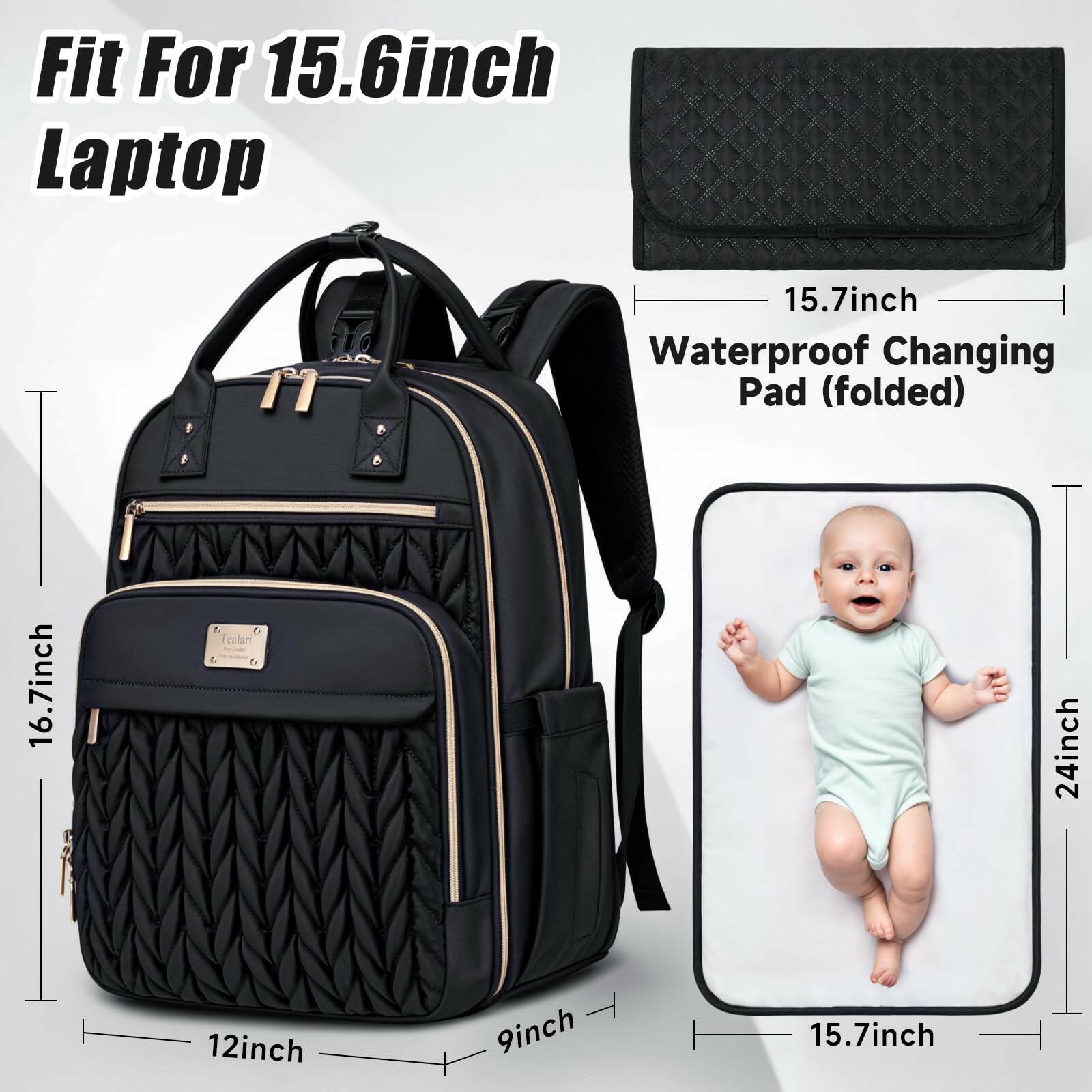 Tealari Diaper Bag Backpack,Stylish Baby Diaper Bag, Waterproof Travel Diaper