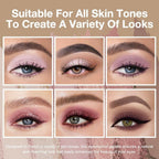 evpct 6 Colors Pink Eyeshadow Palette, Nude Pink Plum Mauve Champagne Rose