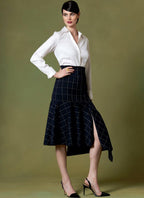 Vogue V1638A5 Easy Women's Fitted Asymmetrical Skirt Sewing Patterns, Sizes