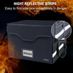 DocSafe Fireproof Document Box with Lock,File Storage Organizer with Zipper
