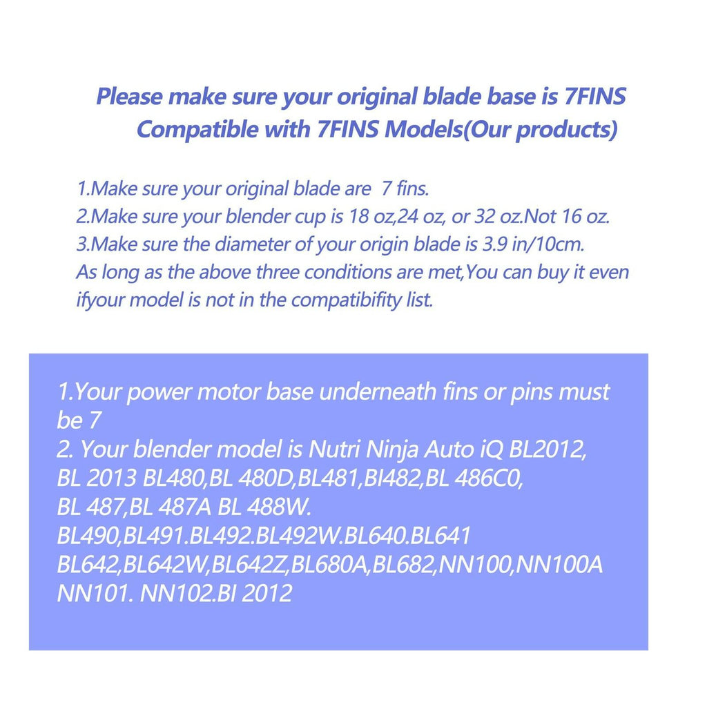 1-pack Extractor Blade Assembly 7 Fins Ninja Blender Blade Ninja Blender