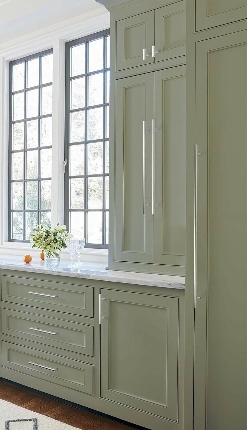 1 Pack Amerock | Cabinet Pull | Stainless Steel | 25-3/16 inch (640 mm) Center