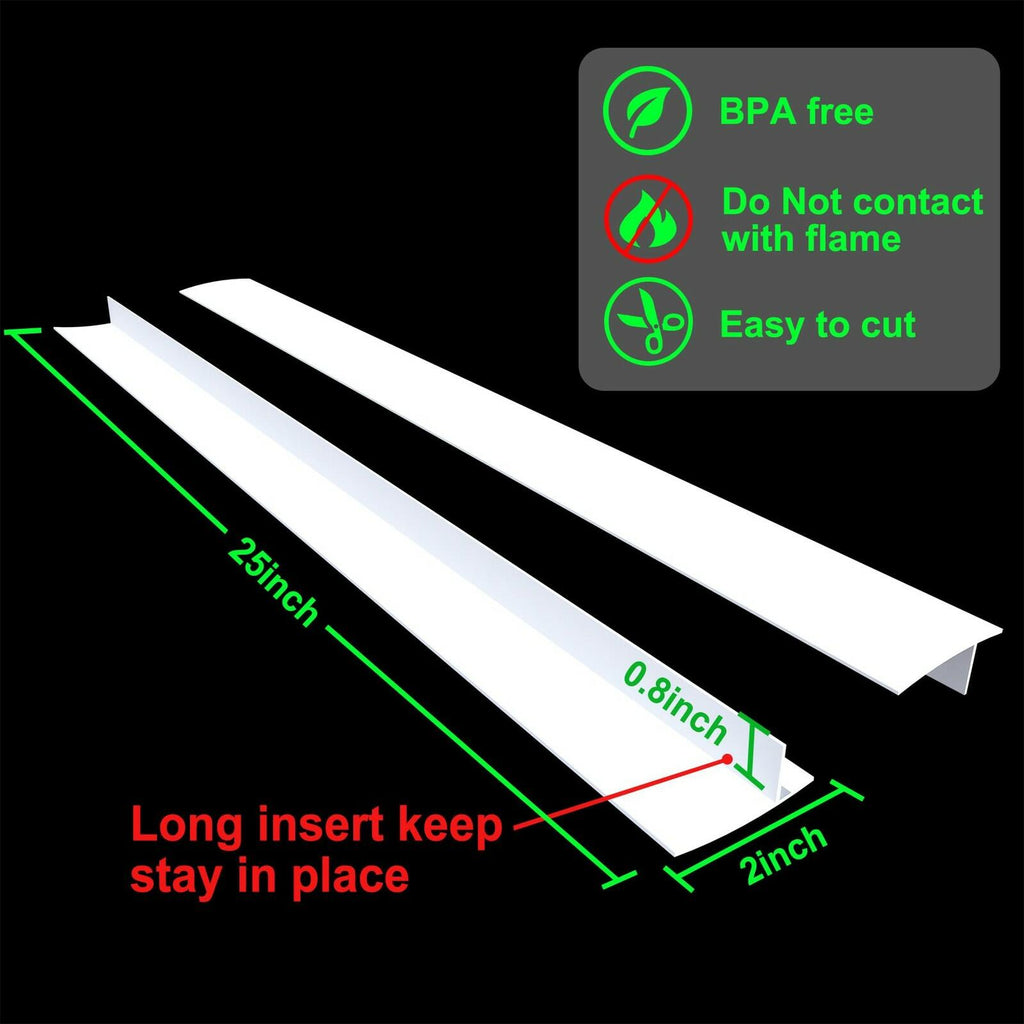 2 PACK Silicone Stove Counter Gap Cover Kitchen Counter Gap Filler by Kindga 25"
