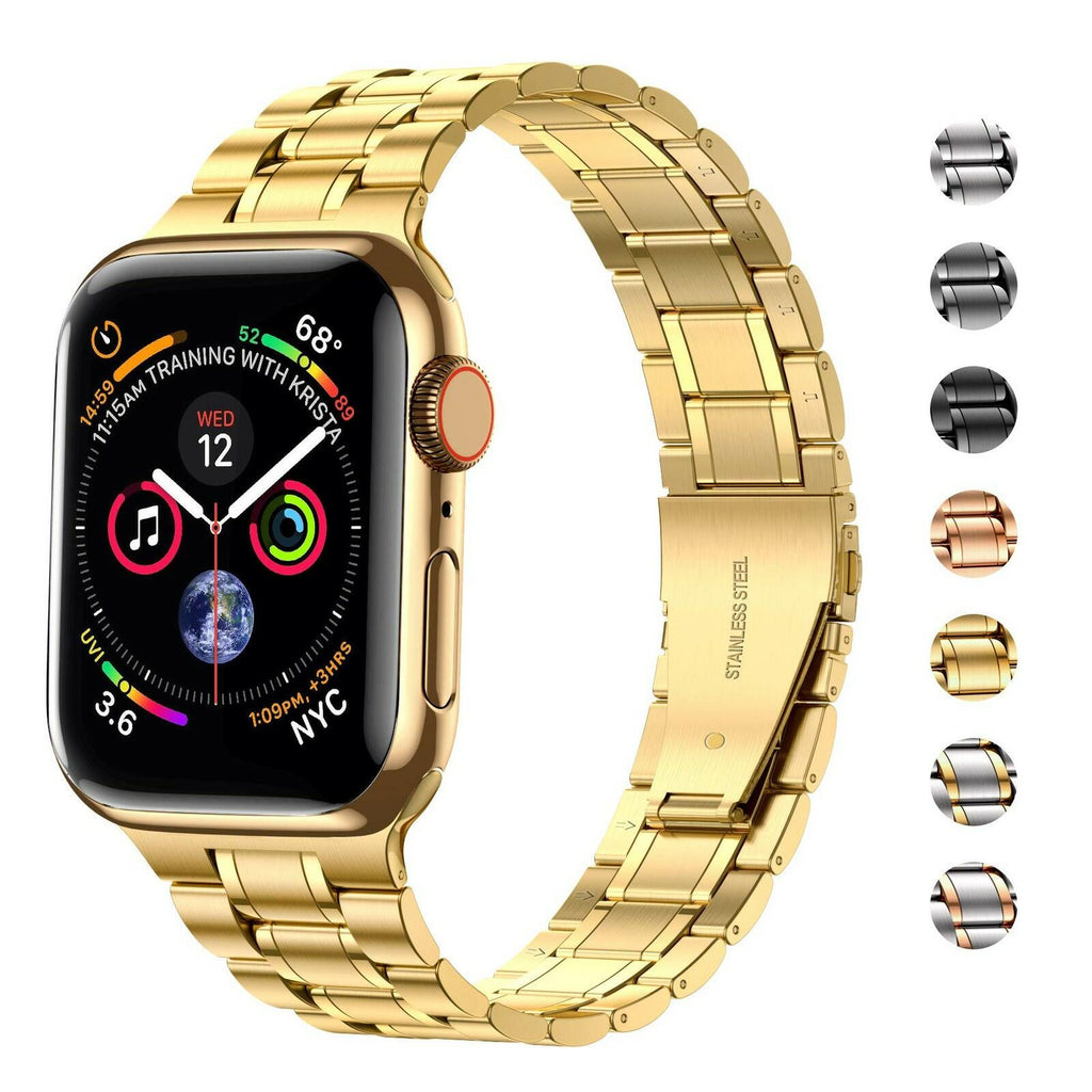 MioHHR Solid Stainless Steel Band Compatible with Apple Watch 44mm(Series