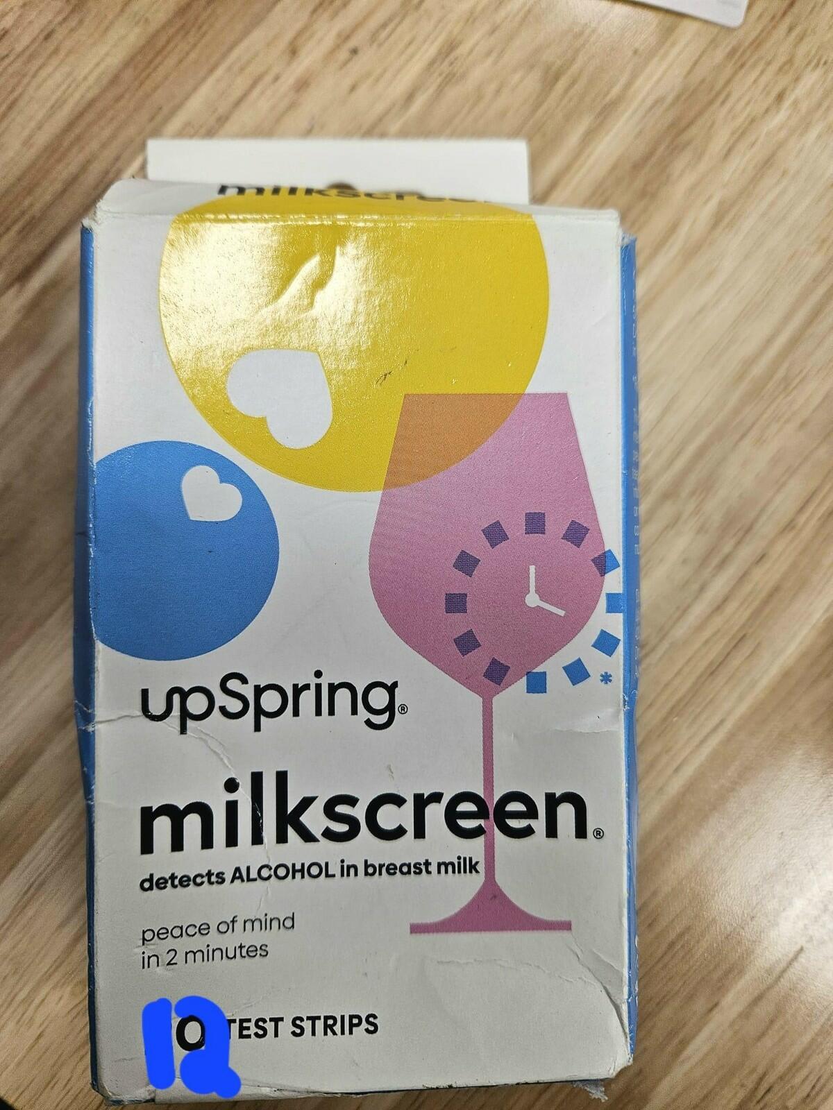 12 Test Strips UpSpring Milkscreen Test Strips for Detect Alcohol in Breastmilk