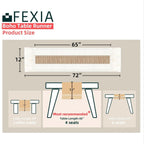 FEXIA Boho Table Runner for Thanksgiving Fall Christmas Home Decor with Tassels